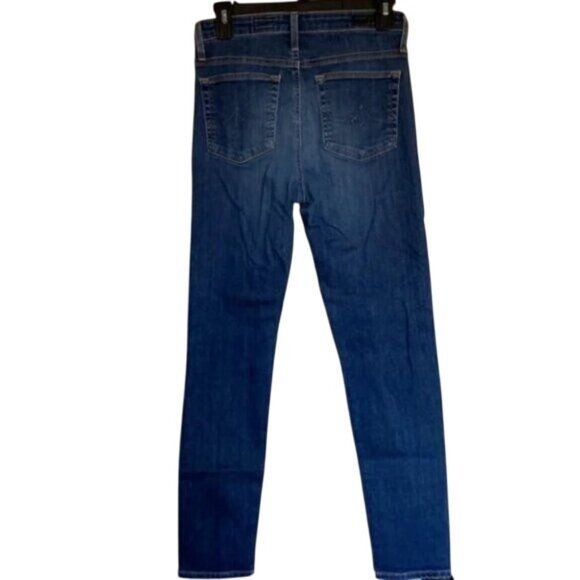 Adriano Goldschmied AG High-Rise Stevie Ankle Jeans Distressed Blue Denim Womens - Picture 7 of 11